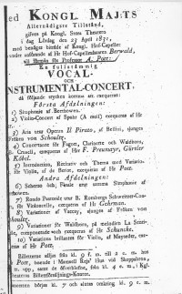 1831  Konzert mit Christian Gotthilf Schunke